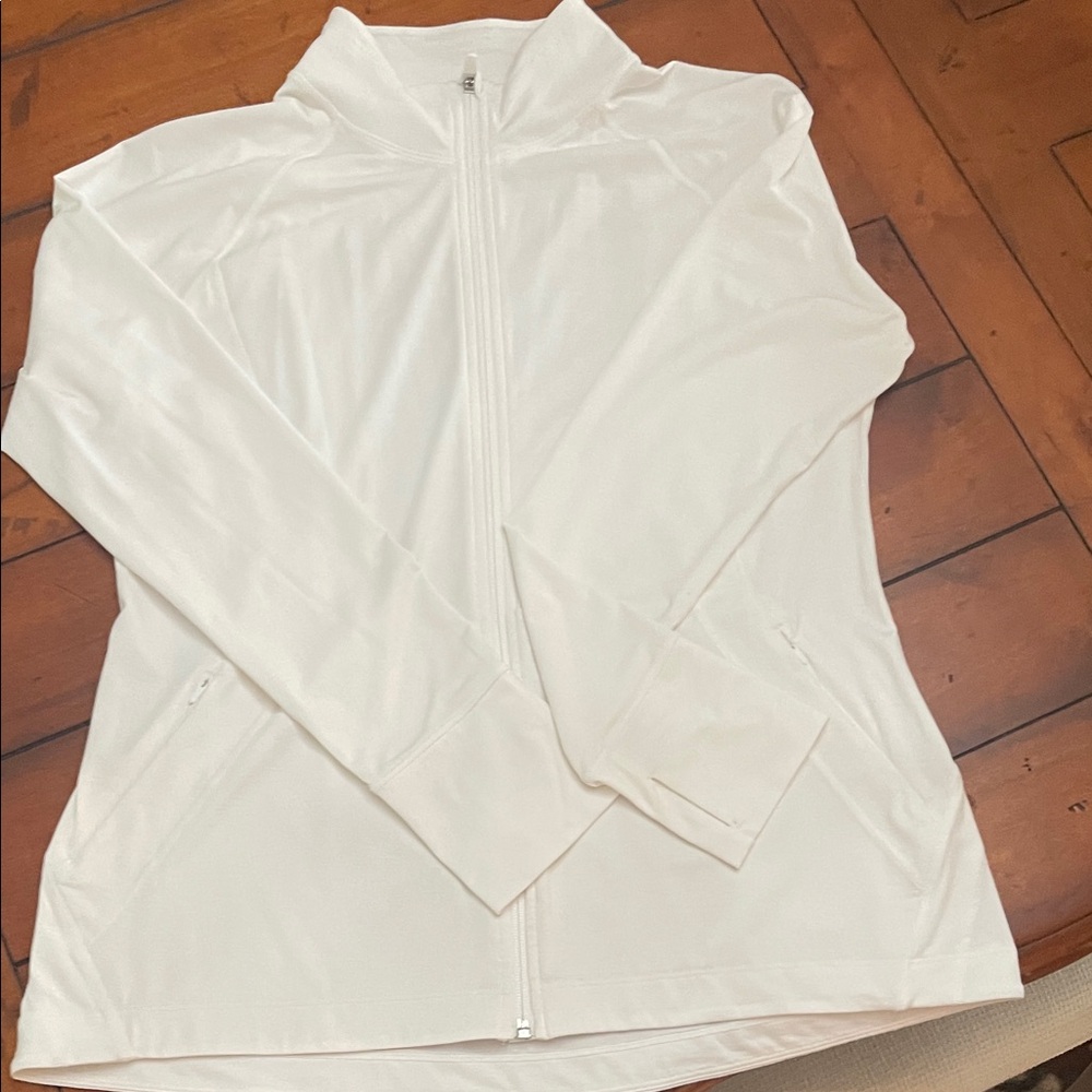 White Full-Zip Athleta Jacket - image 1